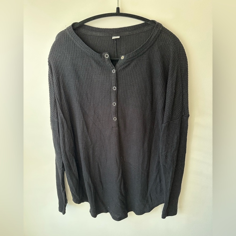 Old Navy Waffle Henley Shirt